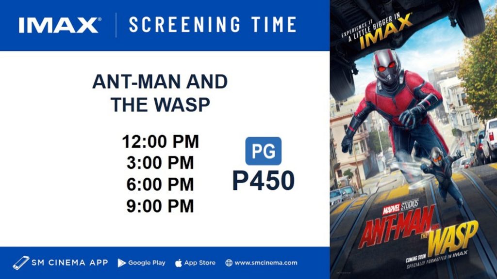 SM Lanang Premier cinema schedule movies IMAX 2018